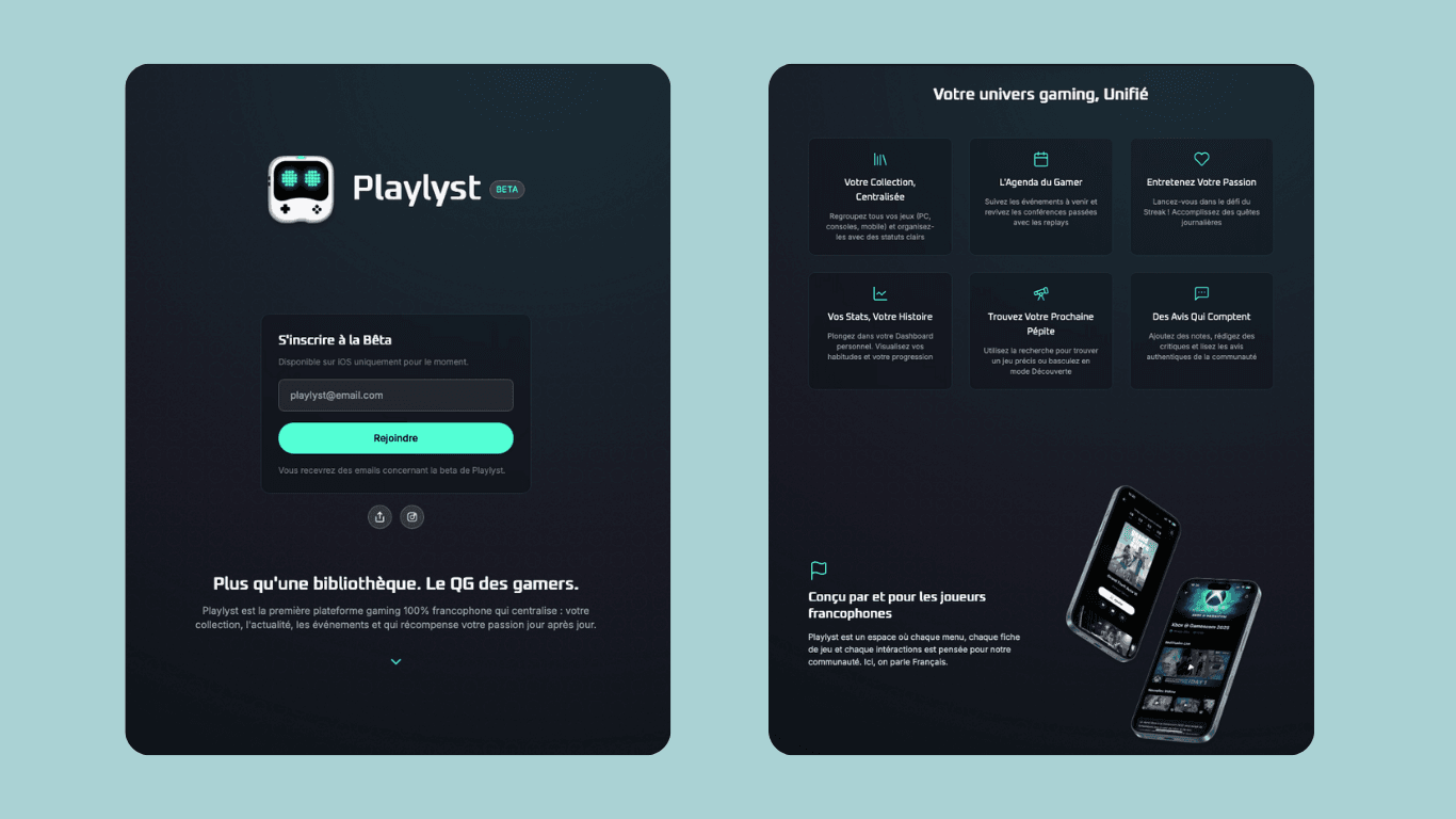 Playlyst Landing Page